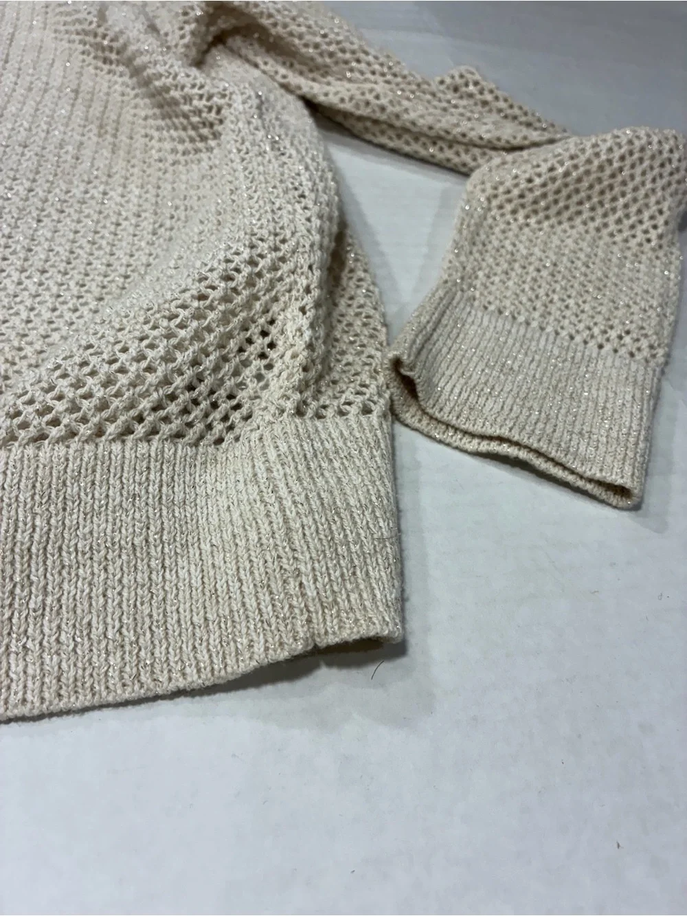 LOFT OPEN KNIT BUTTON CARDIGAN NEW WITH TAG